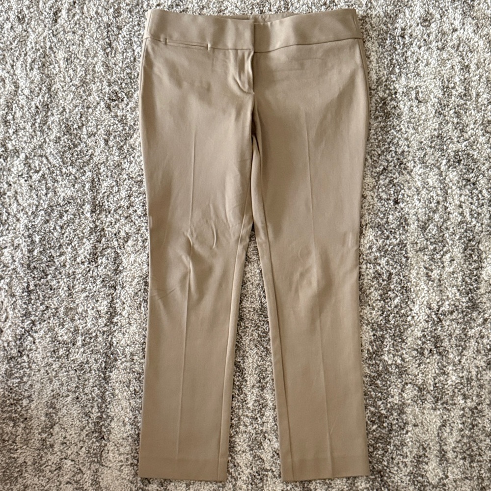 EUC Ann Taylor LOFT 6 Riviera Pant Cropped Marisa Fit Beige Slim Tapered